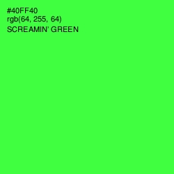 #40FF40 - Screamin' Green Color Image